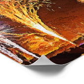 花火のアートウォール飾。 ポスター (角)