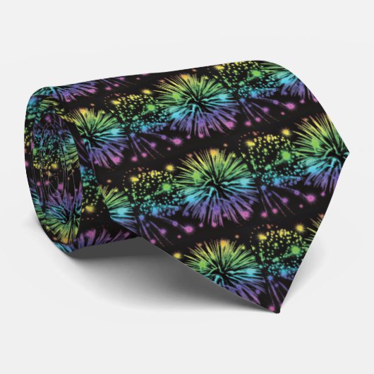 花火のカッコいい ネクタイ (ロール)