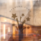 花火のスター金ゴールドグリッターが来近々オープン ウィンドウサイン (シート2)