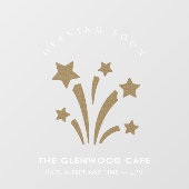 花火のスター金ゴールド，白来のオープニング ウィンドウサイン (シート)