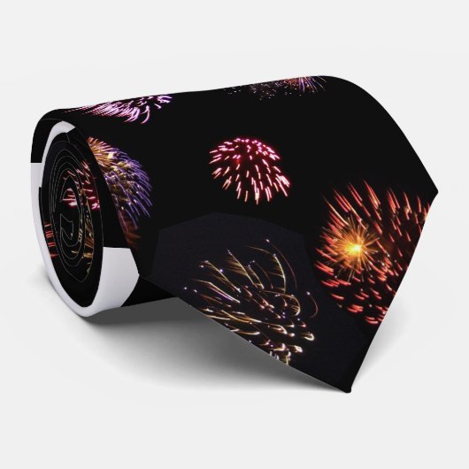 花火のタイ ネクタイ (ロール)