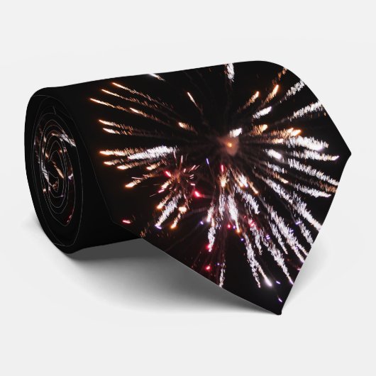 花火のタイ ネクタイ (ロール)