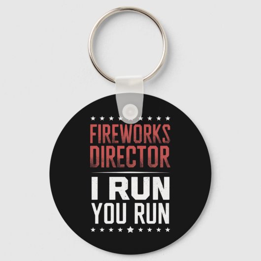 花火のディレクターだ 私が走る あなたが走る 面白い7月4日 キーホルダー (正面)