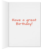 花火のドラゴンのバースデー・カード (内側 (右))