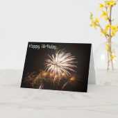 花火のバースデー・カード カード (黄色い花)