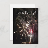 花火のパーティの招待状 招待状 (正面/裏面)