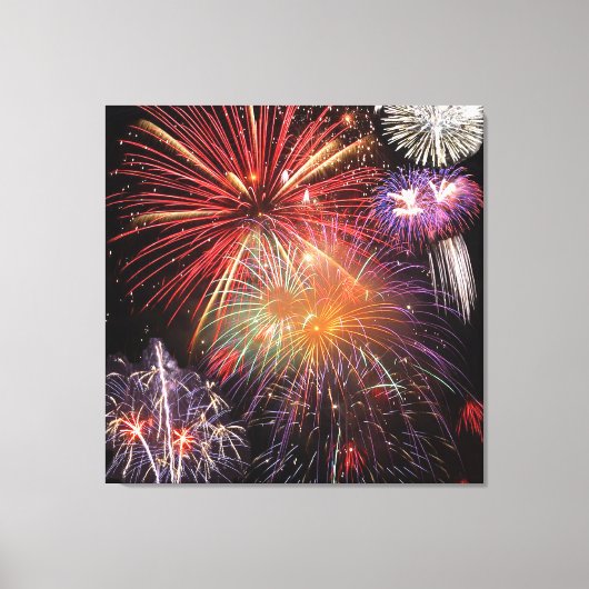 花火のフィナーレ キャンバスプリント (正面)