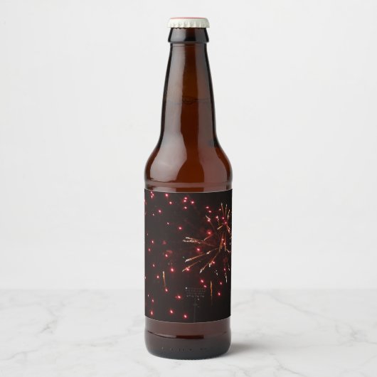 花火のボトルラベル ビールラベル (正面)