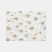 花火のヤシの木 フリースブランケット (正面(横))
