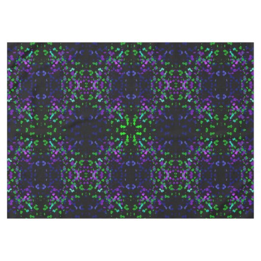 花火の万華鏡のように千変万化するパターン テーブルクロス (正面(横))