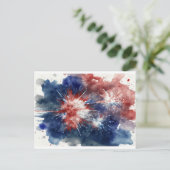 花火の休日はがき ポストカード (スタンド正面)