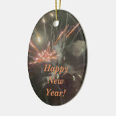 花火の写真 セラミックオーナメント (左)