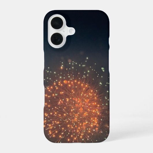 花火の写真 iPhone 16ケース (裏面)