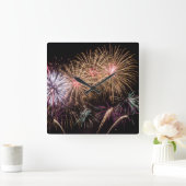 花火の壁時計 スクエア壁時計 (ホーム)