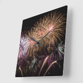 花火の壁時計 スクエア壁時計 (傾斜)