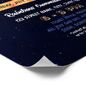 花火の夜のイベントチラシのポスター ポスター (角)