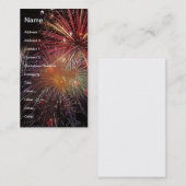 花火の夜のカラフルの爆発! 名刺 (正面/裏面)