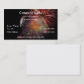花火の夜のカラフルの爆発! 名刺 (正面/裏面)