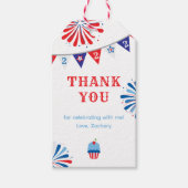 花火の愛国心の2回目の誕生日 ギフトタグ (正面)