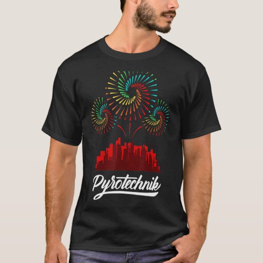花火の技術者クルー火炉ショー Tシャツ (正面)