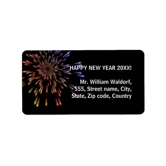 花火の新年 ラベル (正面)