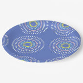 花火の日本の青 ペーパープレート (アングル)