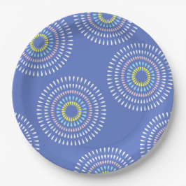 花火の日本の青 ペーパープレート