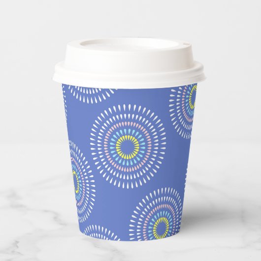花火の日本の青 紙コップ (正面)