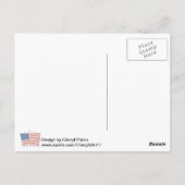 花火の点描U Sの旗の郵便はがき ポストカード (裏面)