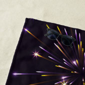 花火の爆発グラフィック ビーチタオル (インサイチュ)