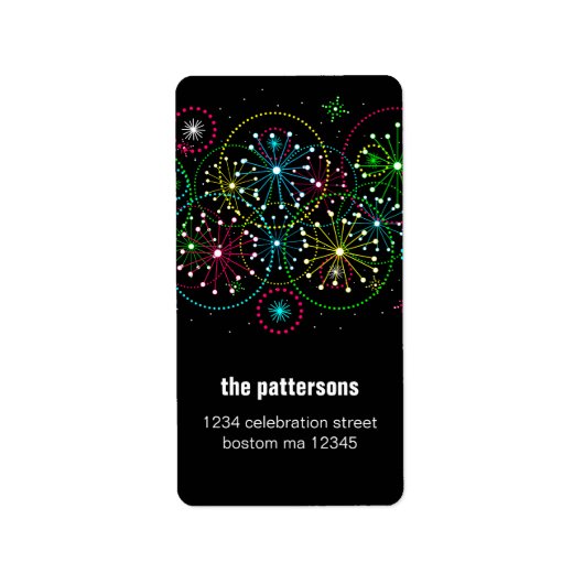 花火の爆発住所 シール (正面)