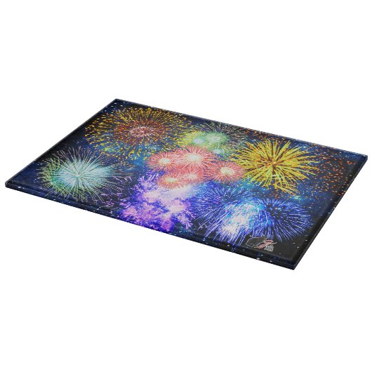 花火の爆発 カッティングボード (角)