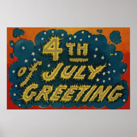 花火の爆竹の爆発スター ポスター (正面)