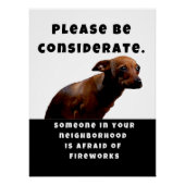 花火の犬の安全性に配慮して ポスター (正面)