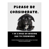 花火の犬の安全性に配慮して ポスター (正面)