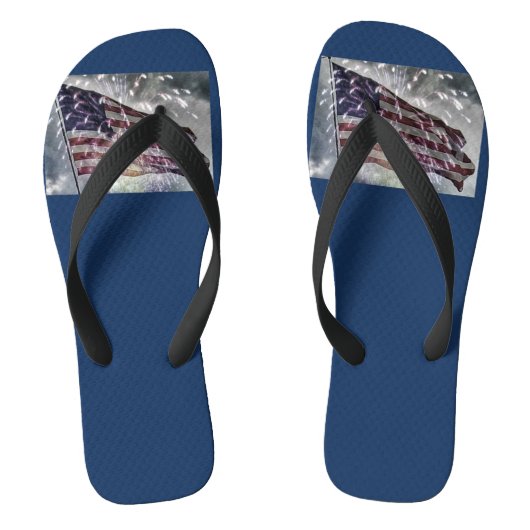 花火の背景   ビーチサンダル (フットベッド)