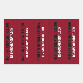 花火の自由のために戦え！ 長方形シール