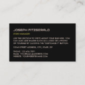 花火の表示、花火の販売 名刺 (裏面)