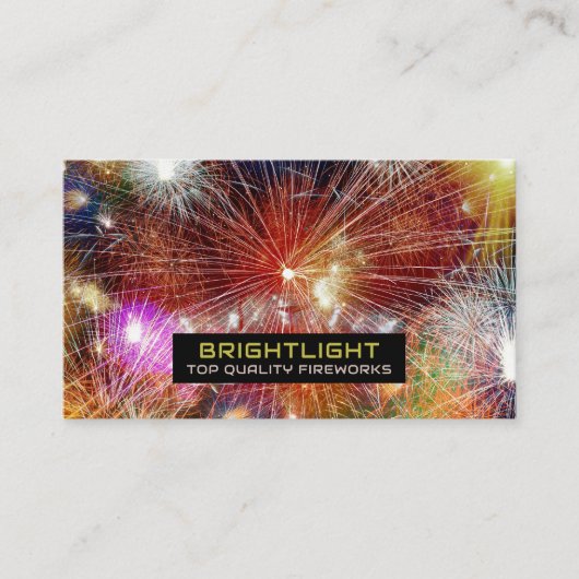 花火の表示、花火の販売 名刺 (正面)
