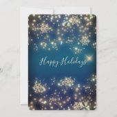 花火の輝く豪華な企業のクリスマスパーティー 招待状 (裏面)