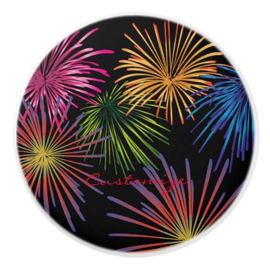 花火の雷_コーブの爆発 セラミックノブ (正面)