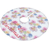 花火の雷_コーブの爆発 ブラッシュドポリエステルツリースカート (アングル)