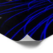 花火の青と白 ポスター (角)