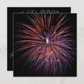 花火の7月4日の招待状 招待状 (正面/裏面)