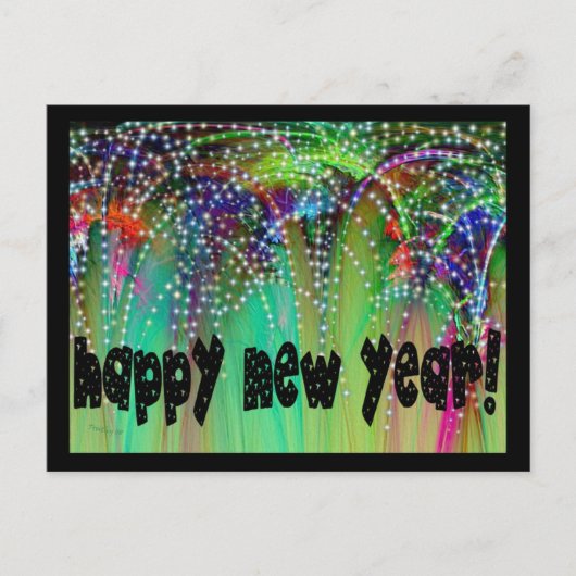 花火の~の明けましておめでとう! シーズンポストカード (正面)