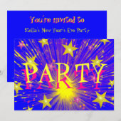 花火の「パーティー」への招待 招待状 (正面/裏面)