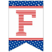 花火はこちら赤白青星付き バンティングフラッグ (第2の旗)