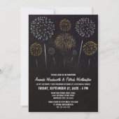 花火をテーマにしたリハーサルのディナー招待状 招待状 (正面)