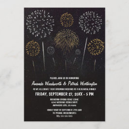 花火をテーマにしたリハーサルのディナー招待状 招待状