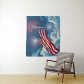 花火を使ったアメリカ愛国国旗 – 7月4日 タペストリー (インサイチュ)